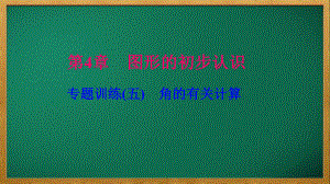 内江市某中学七年级数学上册专题训练五角的有关计算课件新版华东师大版2.ppt