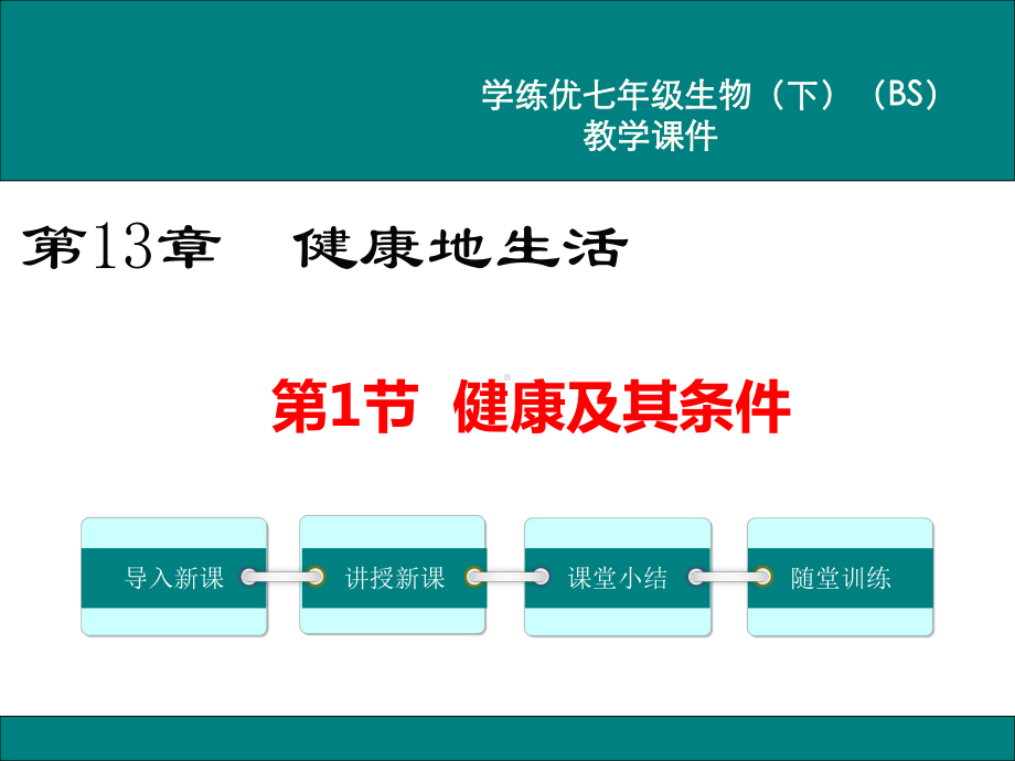 北师大版七年级生物下册《健康及其条件》课件.ppt_第1页