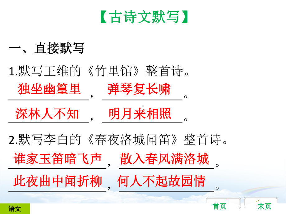 古诗文全解全练课件（七年级下册古诗文默写）.ppt_第2页