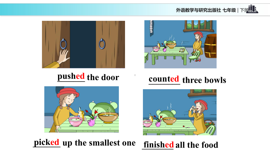 外研社七年级下册英语课件：Module-8-Unit-2-Goldilocks-hurried-out-of-the-house.ppt_第3页