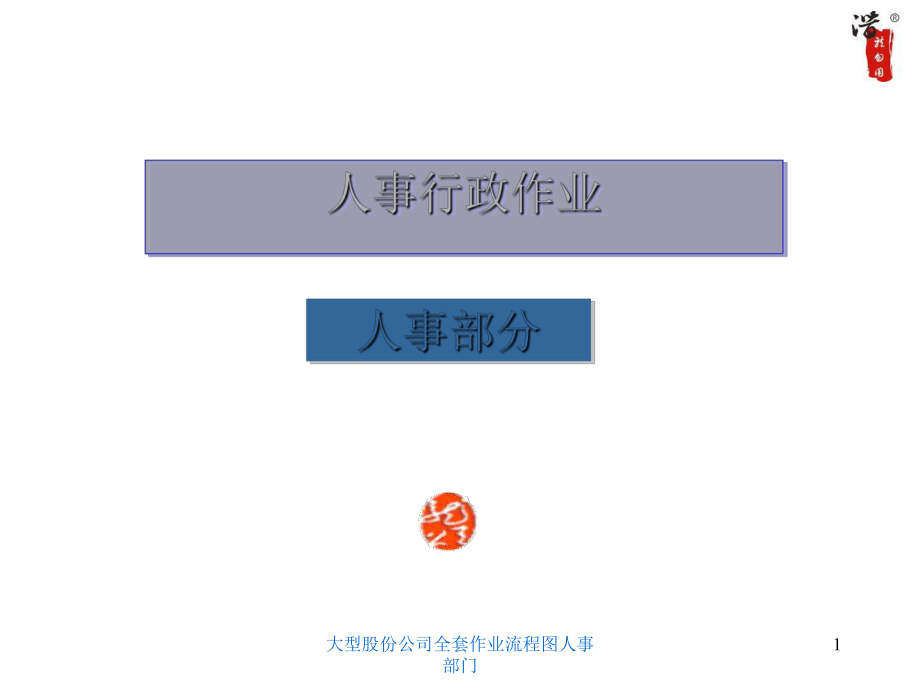 大型股份公司全套作业流程图人事部门课件.ppt_第1页