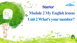 外研版英语七年级上册starter-Module-2-Unit-2-what's-your-number课件.ppt