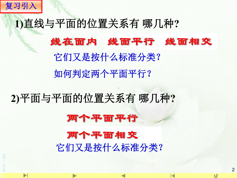 平面与平面平行—山东省滕州市XX中学人教版高中数学新教材必修第二册课件.ppt_第2页