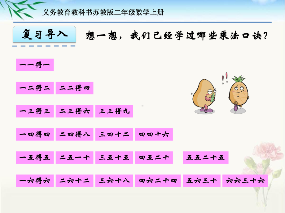 新苏教版二年级数学上册第六单元《6-乘法口诀表》课件.pptx_第3页