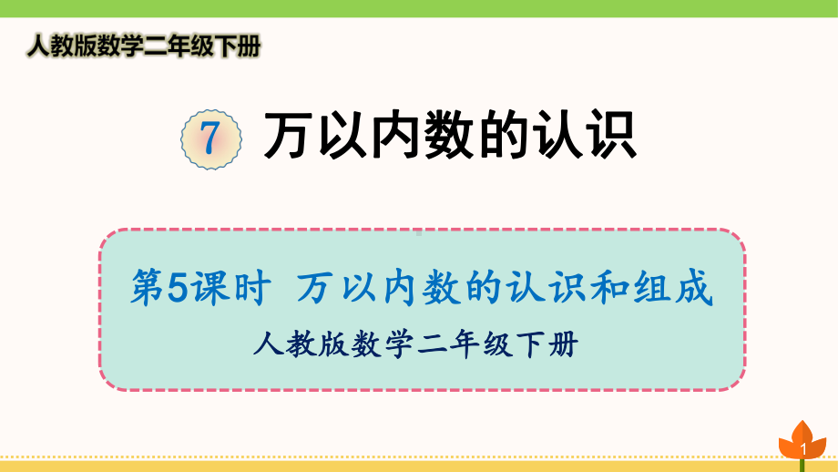 最新人教版数学二年级下册-万以内数的认识《万以内数的认识和组成》优质课件.ppt_第1页