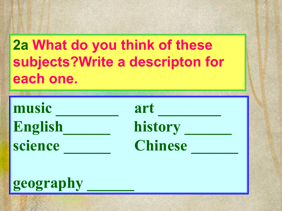 石渠县某中学七年级英语上册Unit9MyfavoritesubjectissciencePerio课件.ppt_第3页