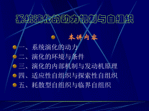 系统科学工程演化机制与自组织课件.pptx