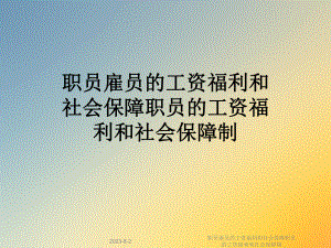 职员雇员的工资福利和社会保障职员的工资福利和社会保障制课件.ppt