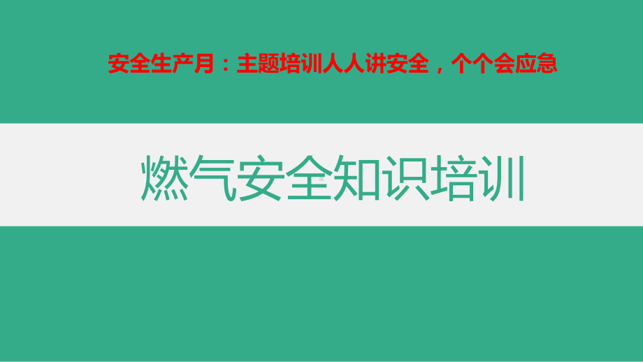 安全生产月：燃气安全知识教育培训.pptx_第1页