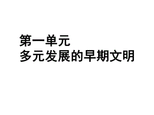 部编八上历史与社会第一单元《多元发展的早期文明》复习课件.ppt