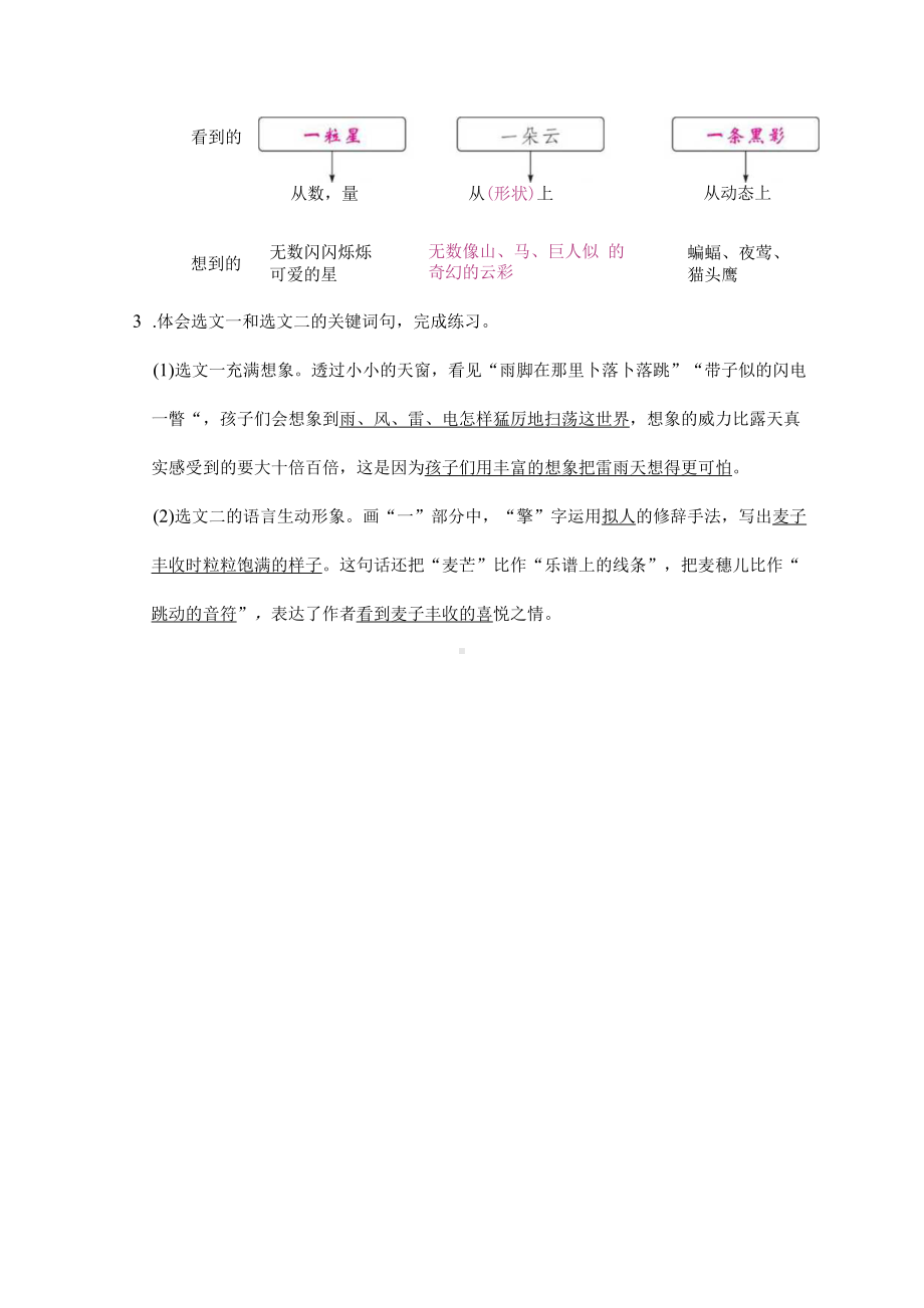 2023年部编版小学语文四年级下册一课一练（含答案）3 天窗.docx_第3页