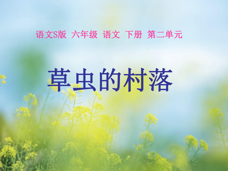 草虫的村落中小学教学课件.ppt_第1页