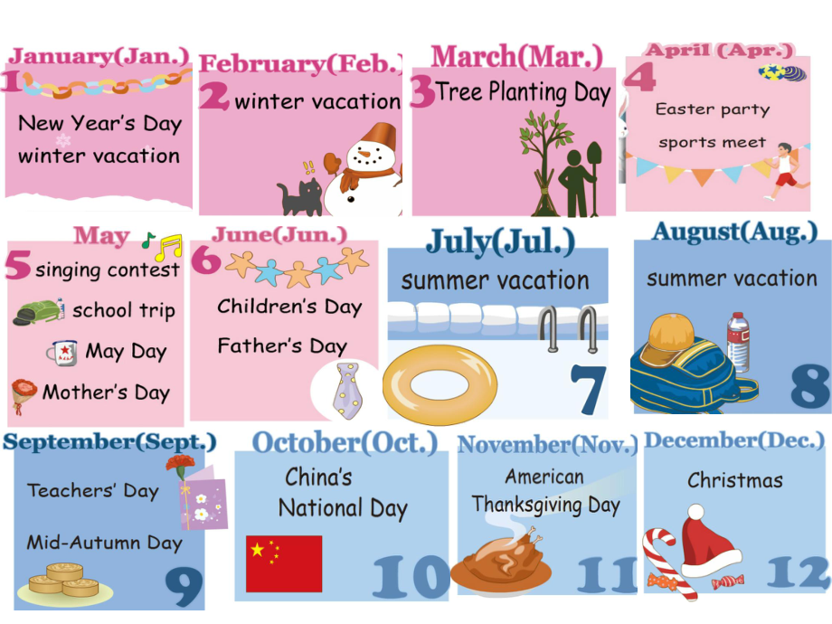 人教版PEP五年级下册Unit-3-My-school-calendar-C课件等.pptx_第3页