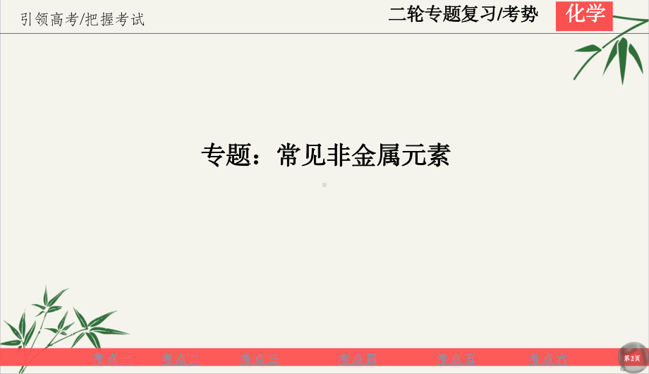 高考化学二轮新考势课件(原文)见非金属元素.ppt_第2页