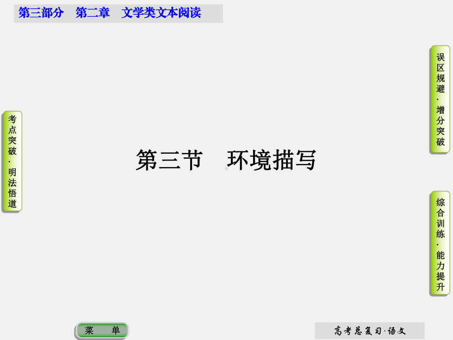 高考语文-第二章-专题一-第三节-环境描写课件.ppt_第1页