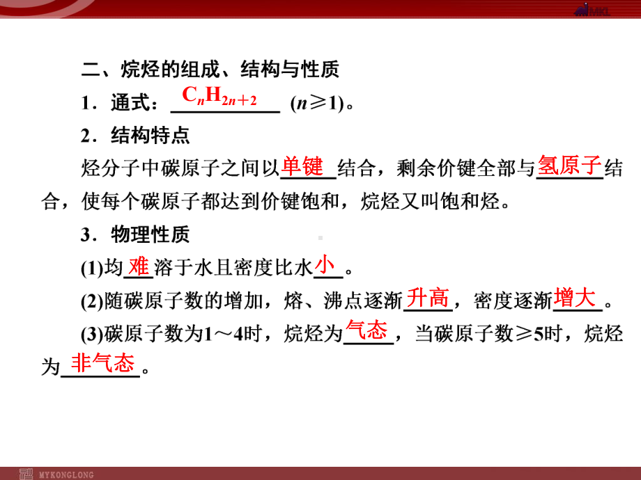 高考化学一轮复习课件：第6章第1讲最简单的有机化合物-甲烷.ppt_第3页