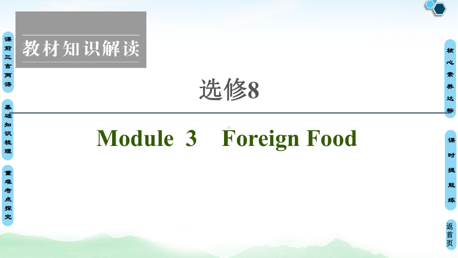 高考英语外研版：选修8+Module+3+Foreign+Food课件.ppt_第1页