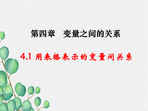 《用表格表示的变量间关系》教学课件-(一等奖)2022年最新.ppt