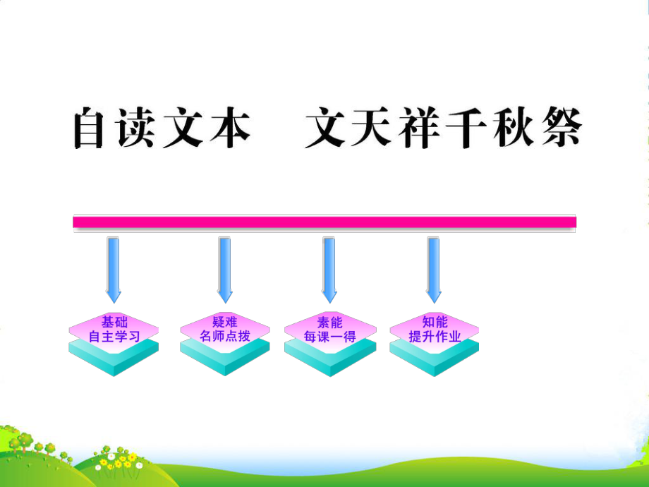 （全程学习方略）高中语文-自读文本《文天祥千秋祭》课件-鲁人必修3.ppt_第1页