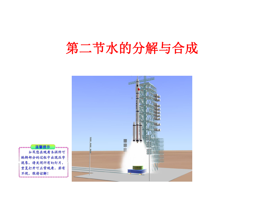 鲁教版九年级上册化学第二节水的分解与合成课件.pptx_第1页