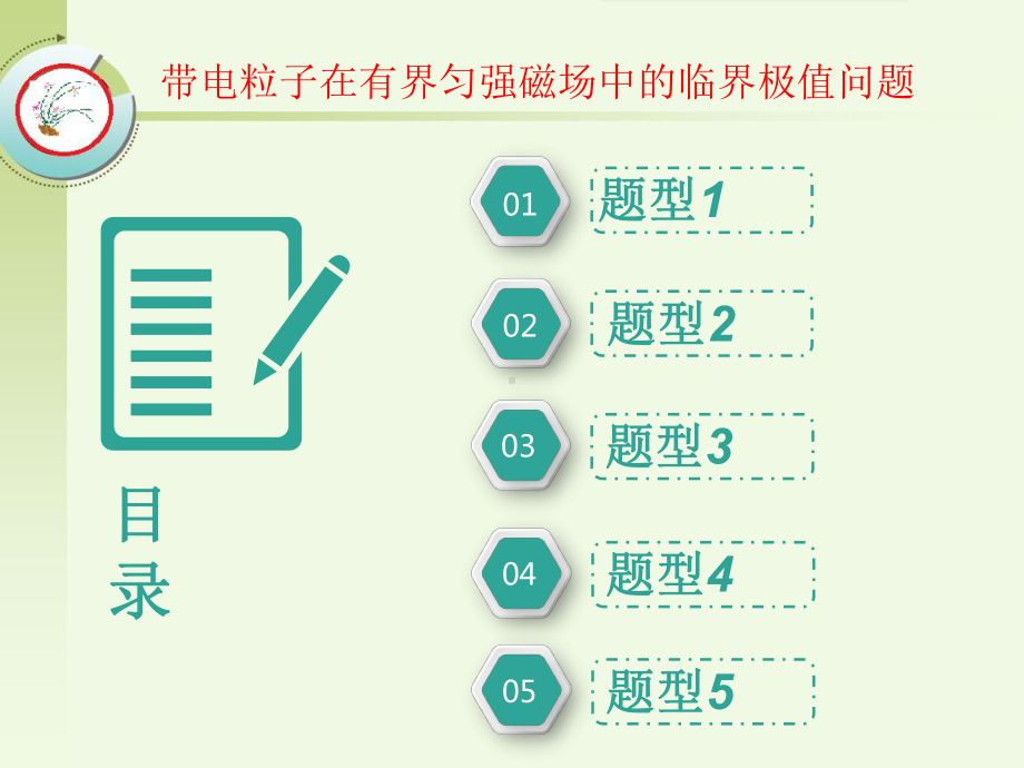 高考物理一轮复习课件：第九单元-带电粒子在有界匀强磁场中的临界极值问题1.pptx_第1页