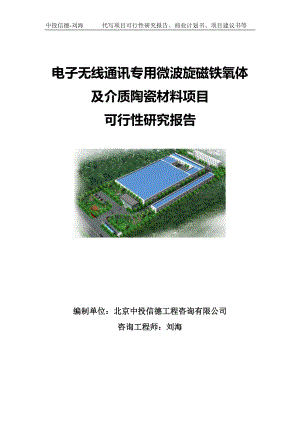 电子无线通讯专用微波旋磁铁氧体及介质陶瓷材料项目可行性研究报告写作模板.doc