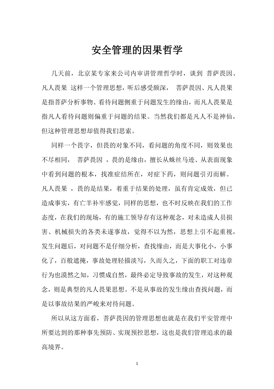 安全管理的因果哲学模板范本.docx_第1页