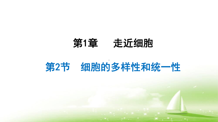 1.2 细胞的多样性和统一性 ppt课件-2023新人教版（2019）必修第一册.pptx_第1页