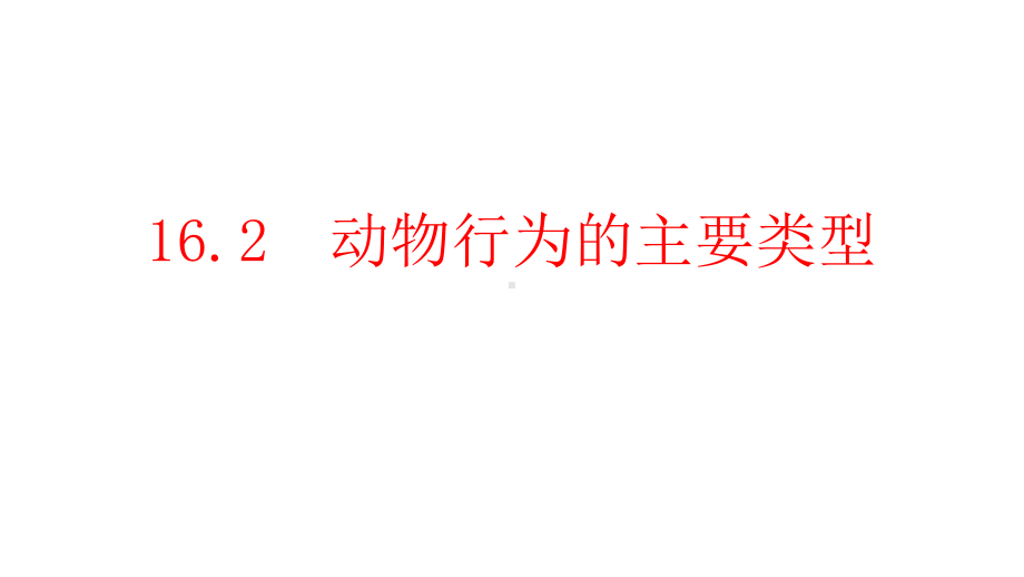 北师大版生物八年级上册162《动物行为的主要类型》课件1.ppt_第1页