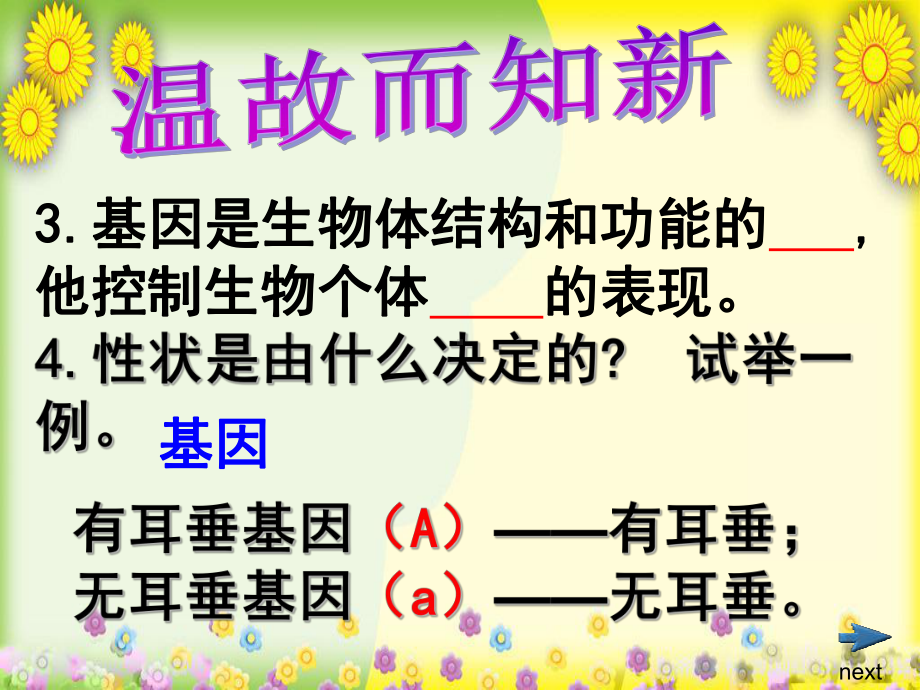 北师大版生物八上《性状遗传有一定的规律性》-高效课堂-获奖课件-3.ppt_第3页