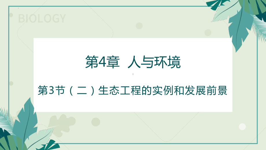 4.3.2生态工程的实例和发展前景 ppt课件-2023新人教版(2019）《高中生物》选择性必修第二册.pptx_第1页