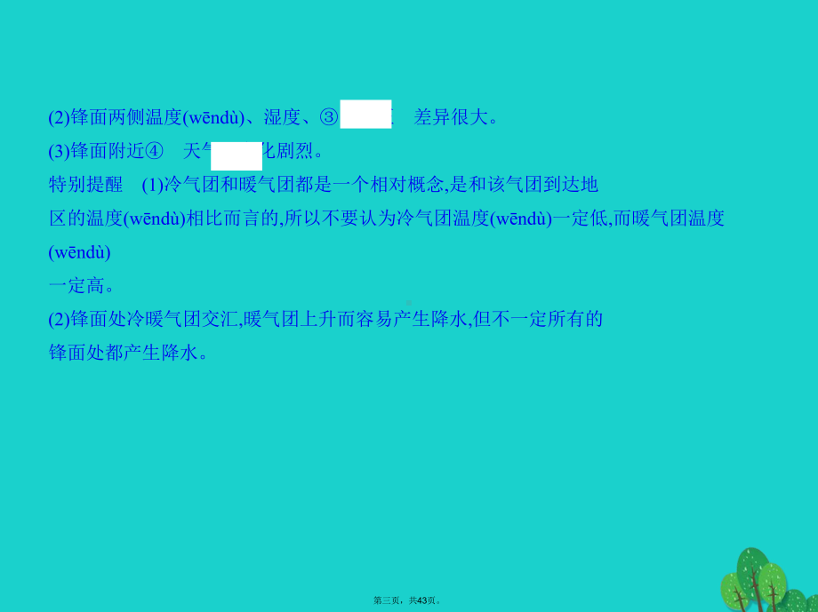 课标版高考地理一轮总复习第三单元地球上的大气第三讲天气及天气系统课件新人教版.ppt_第3页