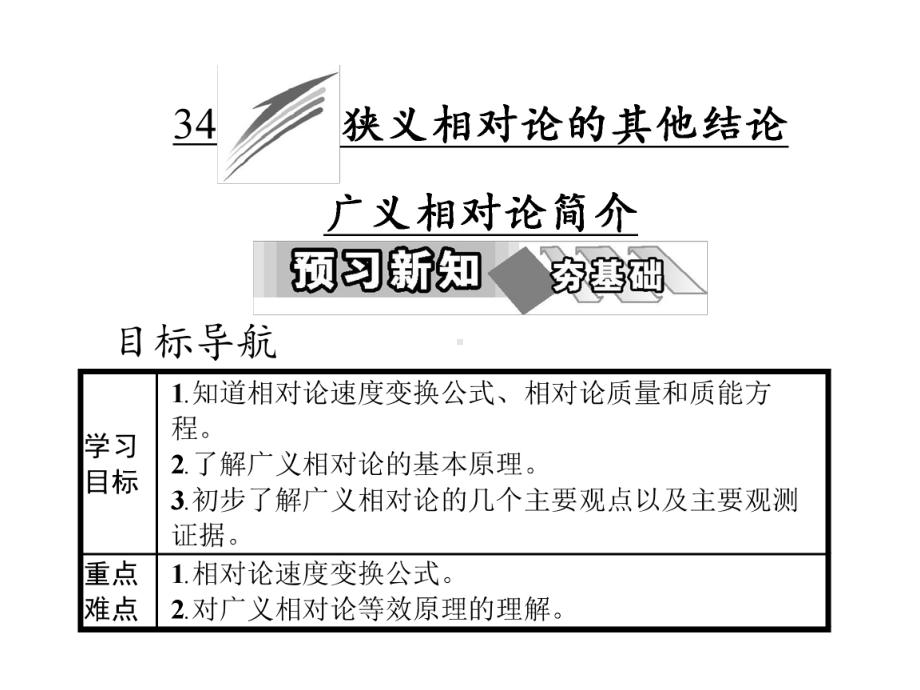 物理同步人教选修34全国通用课件第十五章3狭义相对论的其他结论4广义相对论简介.ppt_第1页