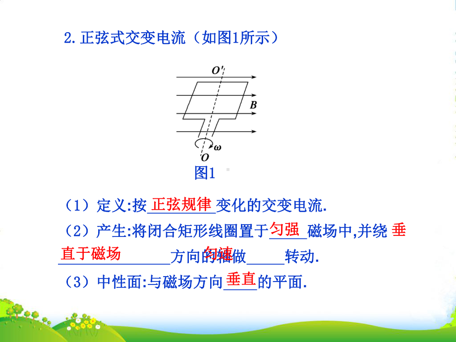 高三物理高考第一轮复习课件：交变电流的产生和描述.ppt_第2页