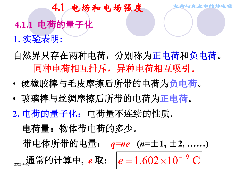 大学物理电荷与真空中的静电场课件.ppt_第2页