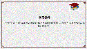 连州市某小学三年级英语下册-Unit-2-My-family-Part-A第1课时课件-人教PEP.ppt