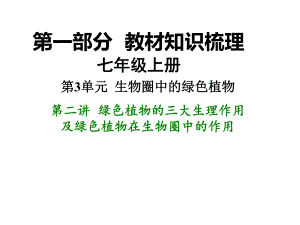 江苏中考生物复习：绿色植物的三大生理作用及绿色植物在生物圈中的作用(2份)-苏教版课件.ppt