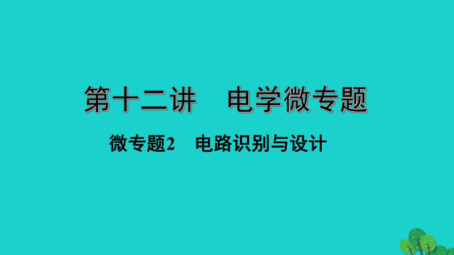 海南省中考物理一轮复习考点通关第十二讲电学微专题电路识别和设计课件.ppt_第1页