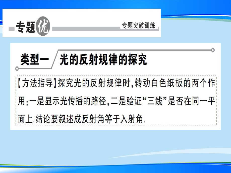 第四章-专题七-光学实验探究—2020年秋沪科版八年级上册物理课件.ppt_第2页