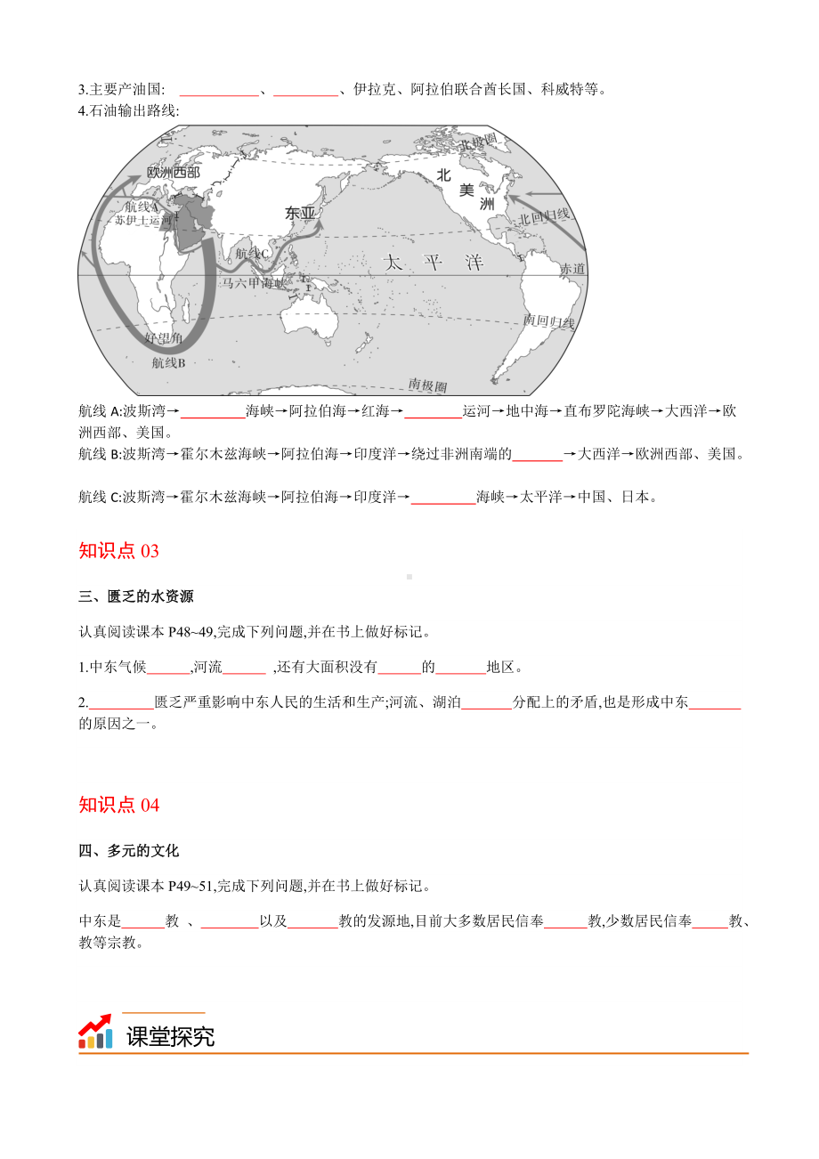 初中地理七年级下册 8-1 中东精品讲义（人教版）.docx_第2页