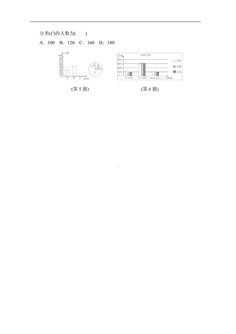 第5章数据的收集与整理单元测试 2022-2023学年沪科版数学七年级上册.doc_第2页