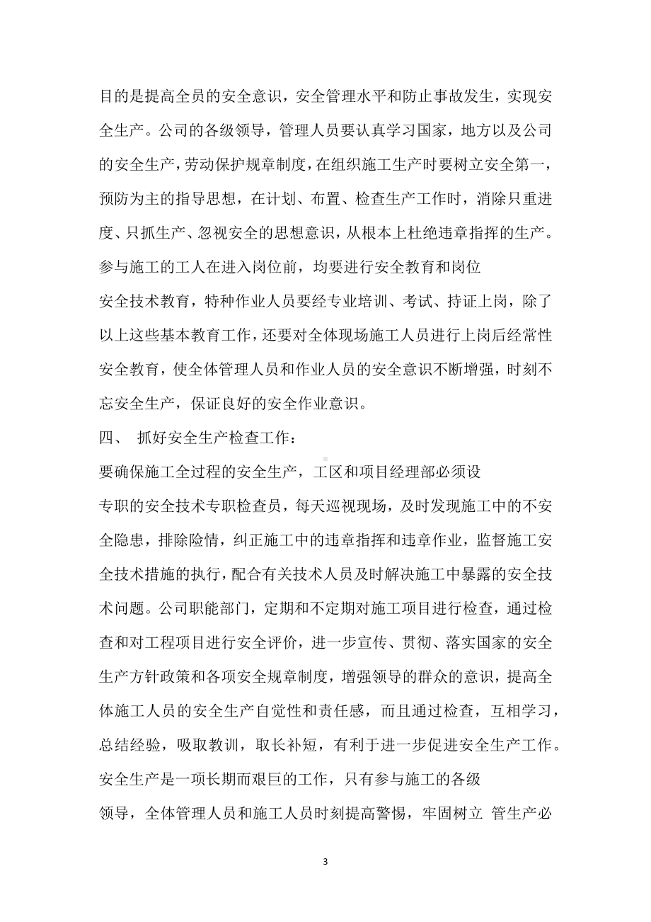 结合实际情况谈谈如何搞好企业的安全生产工作模板范本.docx_第3页