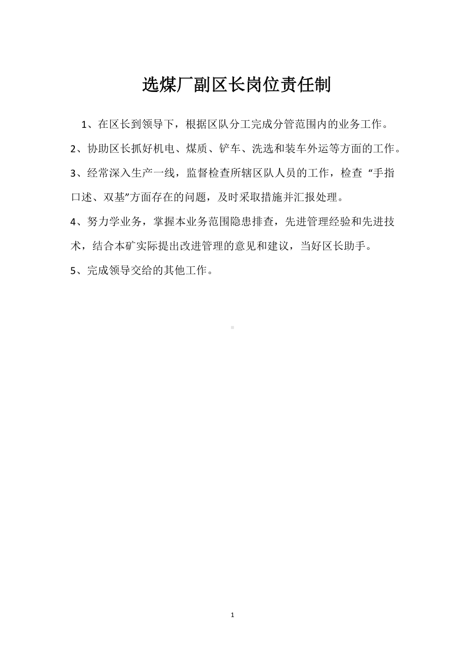 选煤厂副区长岗位责任制模板范本.docx_第1页