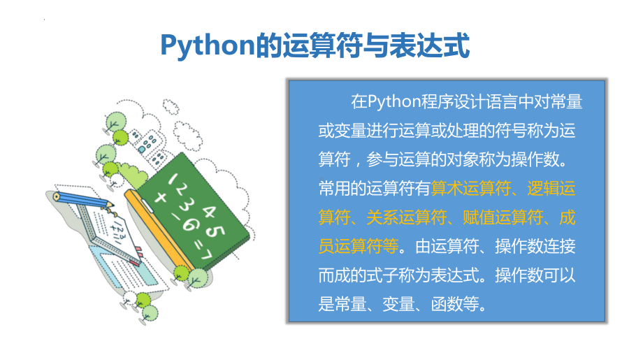 4.1.2Python的运算符与表达式 -ppt课件-2023新粤教版（2019）《高中信息技术》必修第一册.pptx_第2页