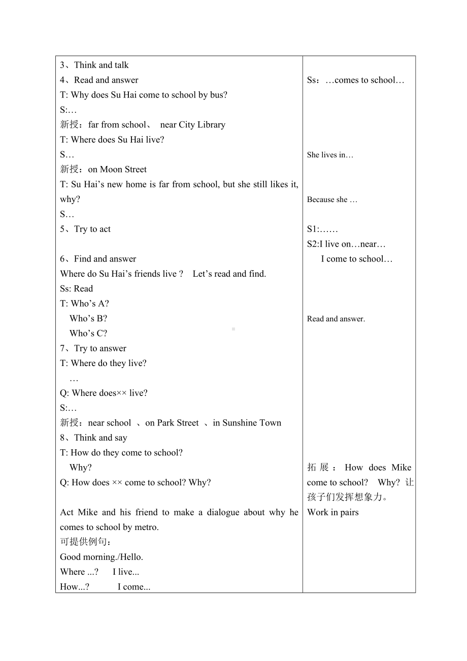 牛津译林版五年级英语下册第二单元第全部教案（共4个课时）.doc_第2页