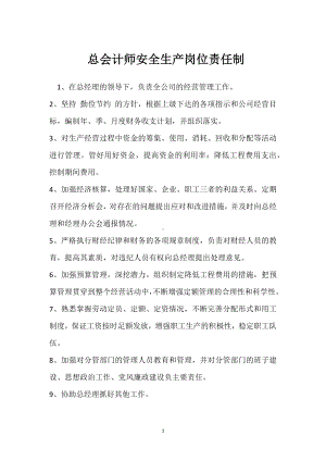 总会计师安全生产岗位责任制模板范本.docx