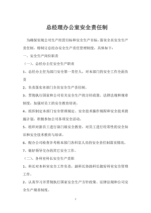 总经理办公室安全责任制模板范本.docx