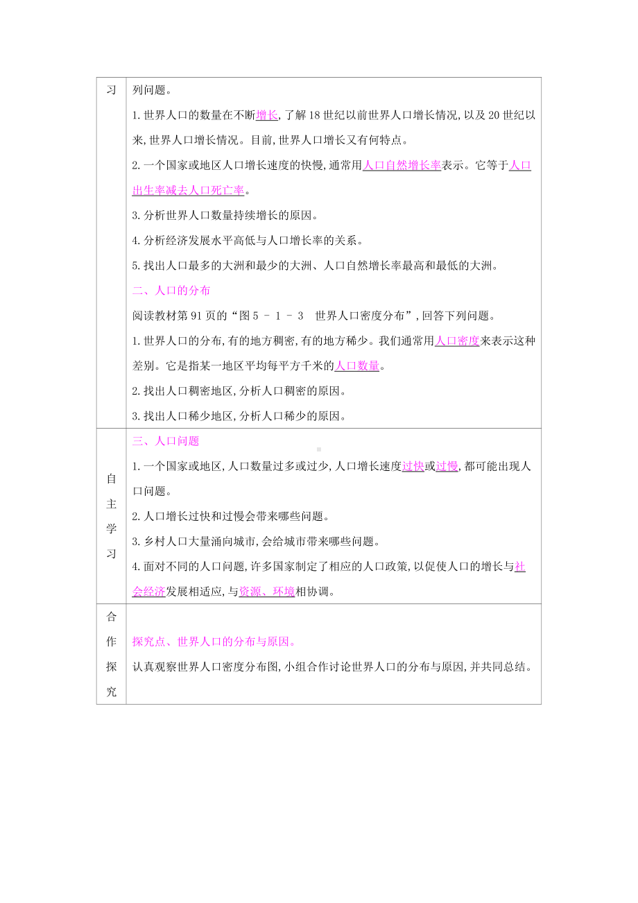 商务星球七年级上册地理1课时简案第五章世界的居民.docx_第2页