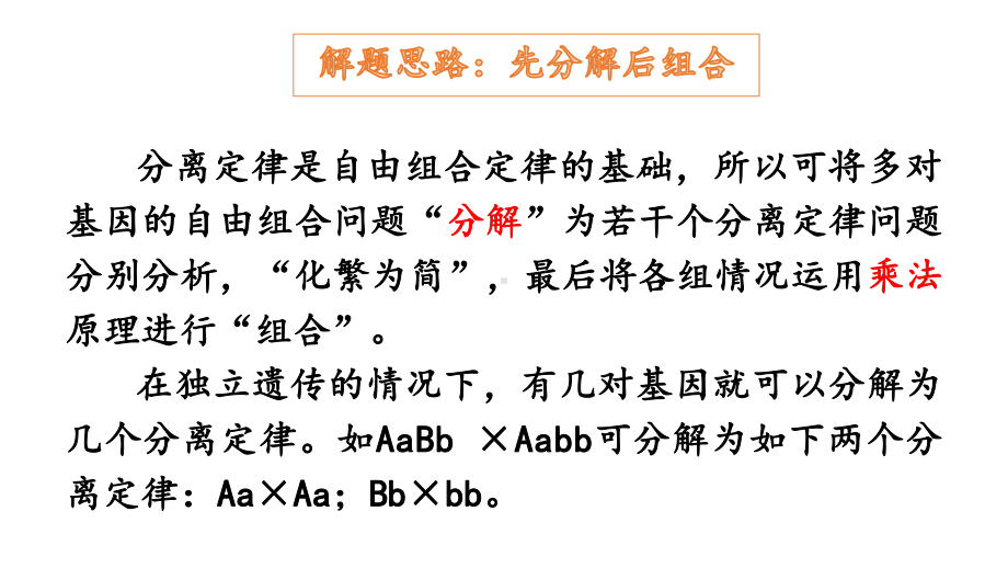 1.2 自由组合定律的解题方法ppt课件-2023新人教版(2019）《高中生物》必修第二册.pptx_第2页