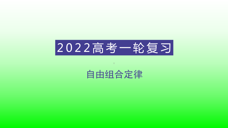 一轮复习生物：自由组合定律ppt课件-2023新人教版(2019）《高中生物》必修第二册.pptx_第2页